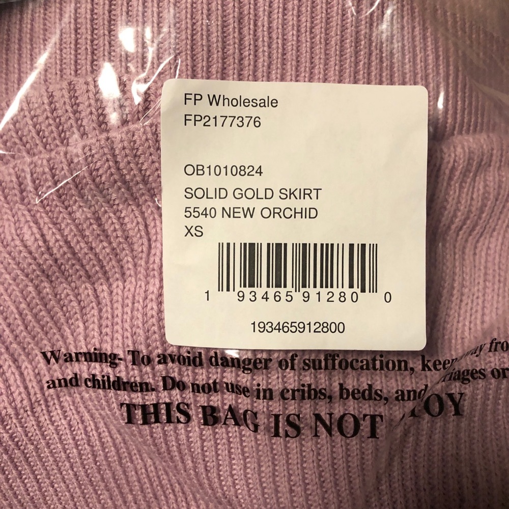 Free People Sweater Skirt Solid Gold in New Orchid NWT - Picture 9 of 10